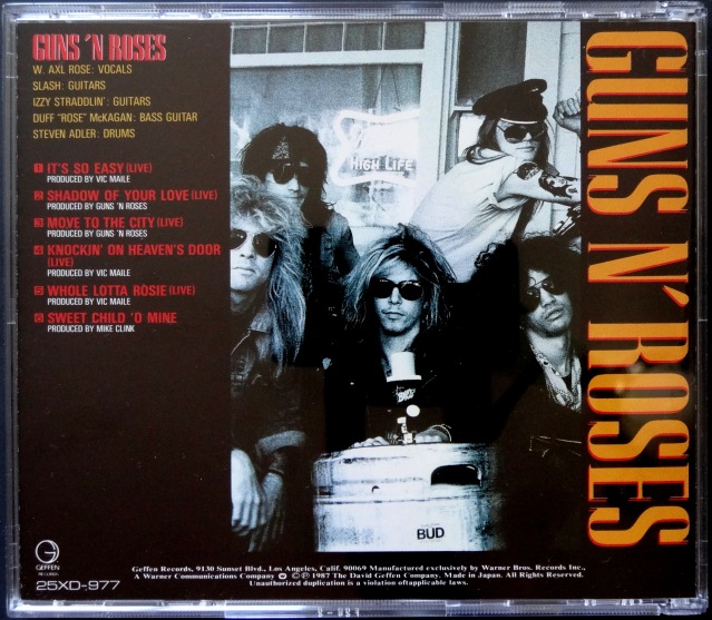 Guns N' Roses Live From the Jungle back